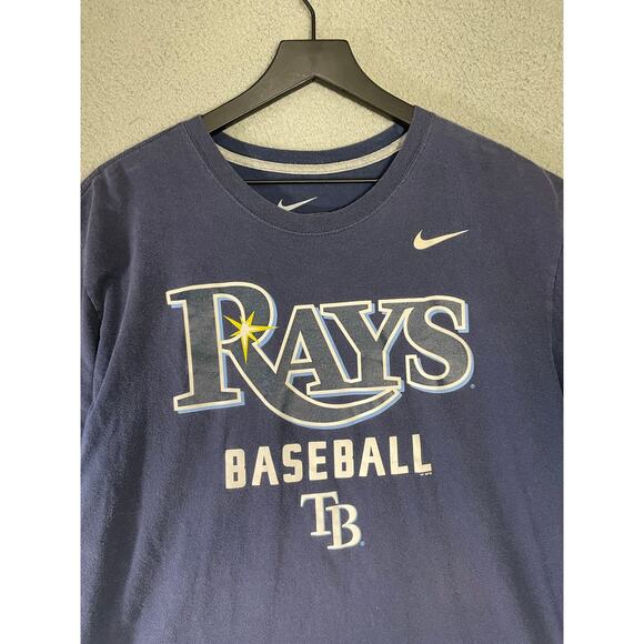 Nike Tampa Bay Rays Baseball T-Shirt Men’s XL‎ Navy Blue MLB Short Sleeve Tee - Picture 7 of 9